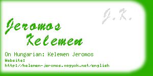 jeromos kelemen business card